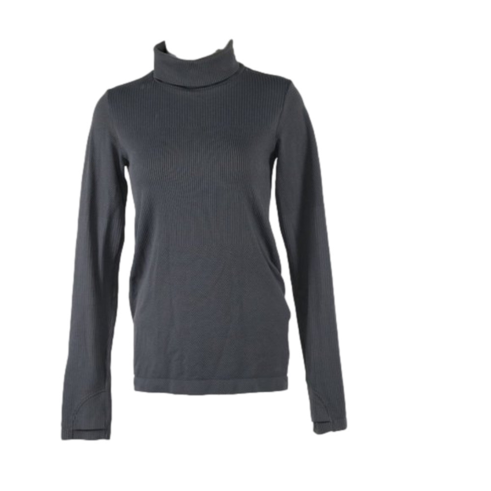 ATHLETA Women's Turtleneck Active Long Sleeve Shirt Size:s Gray